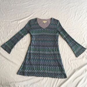 VINTAGE Express Missoni Boho Long Bell Sleeve Mini